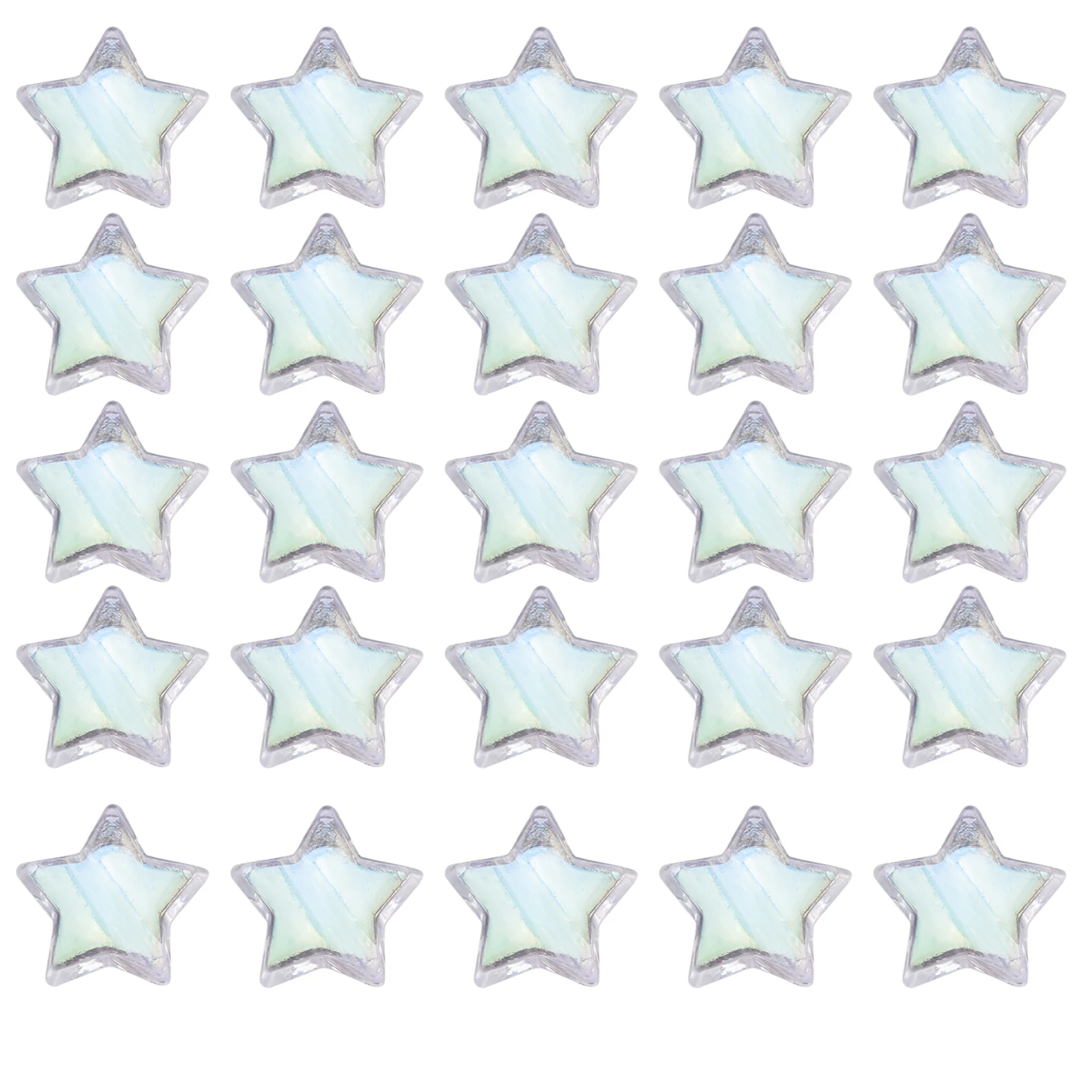 

1Set Acrylic Star Beads Ab Coated Small Holes for DIY Jewelry Making Necklace Earrings Craft Beads Loose Necklace DIY Accessory