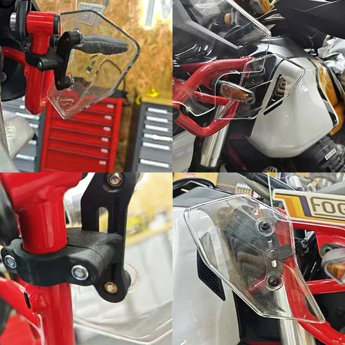 Imagen 2 del producto Parabrisas Deflector de ala lateral de carenado de motocicleta para Moto Guzzi V85TT Touring Electra Street Tri Glide 2019-2023 2020 2021