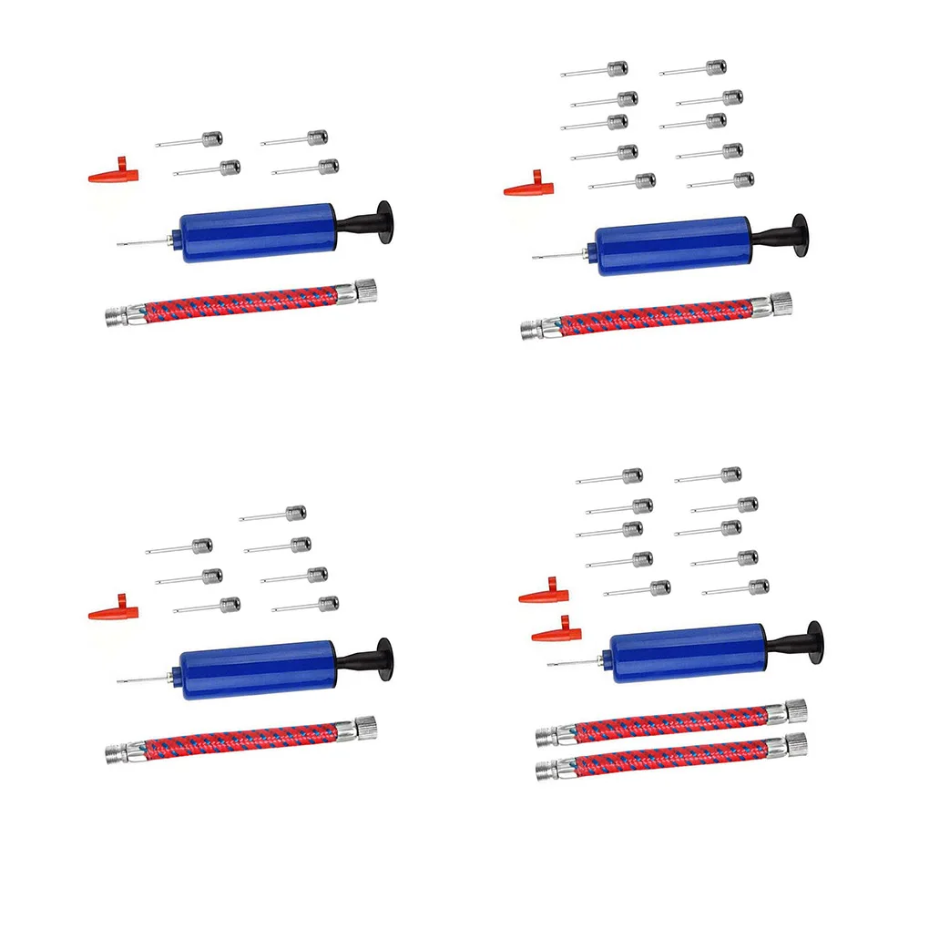 

Pump Inflator Tool with Nozzle Hose Inflating Needle Kit Wear-resistant Hand Air Pumps Basketball Volleyball Type 4