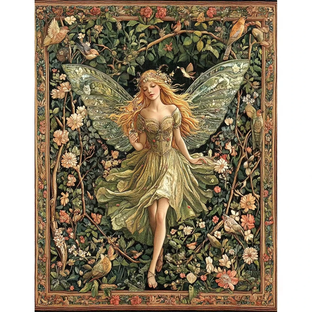 5D DIY Diamant-Malerei-Set Feenmädchen Fantasieszene Kunst Vollflächiges Strass-Mosaik Wanddekoration Geschenk für Erwachsene