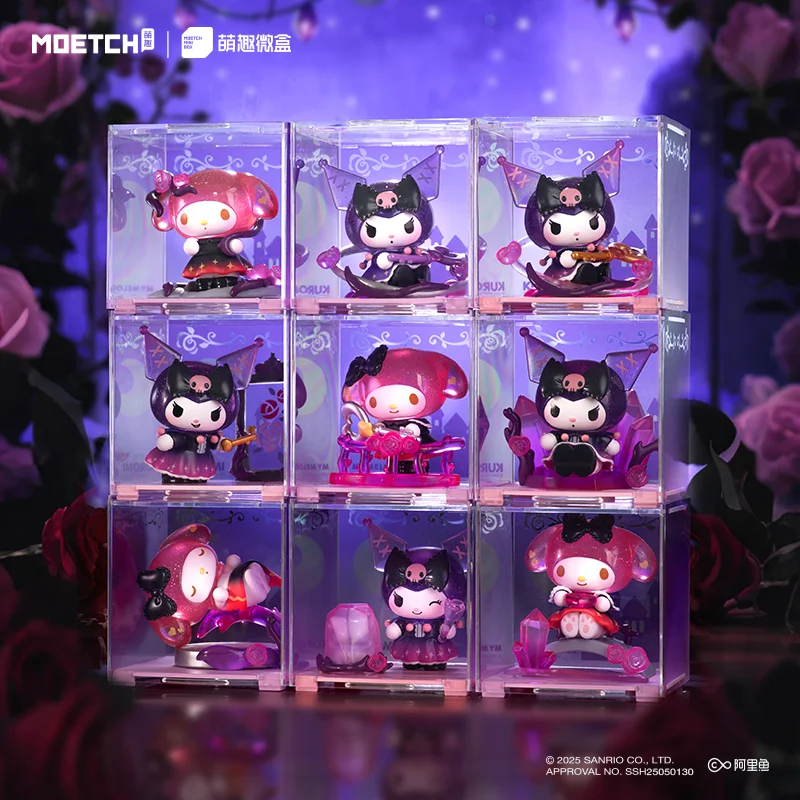 

New Sanrio Melody Kuromi Flower Vine Secret Realm Micro Box Blind Box Toy Figuries Girls Desktop Ornament Anime Peripheral Gift
