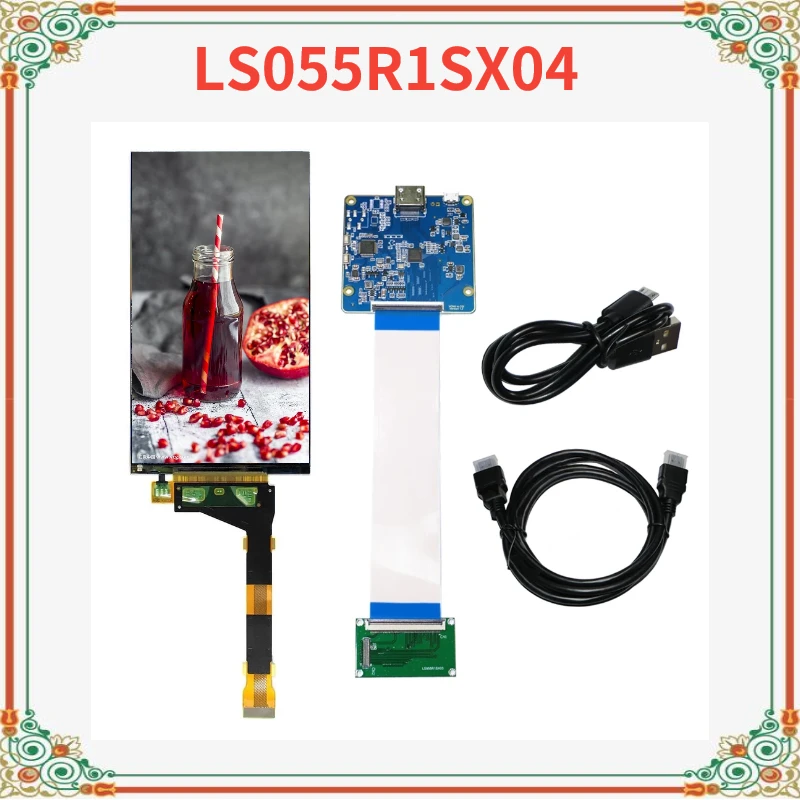 Layar LCD 5.5 "2K LS055R1SX04 Asli untuk HDMI 3D Sharp-Kompatibel dengan MIPI Ke Papan Printer 1440X2560 Hapus/dengan Lampu Latar