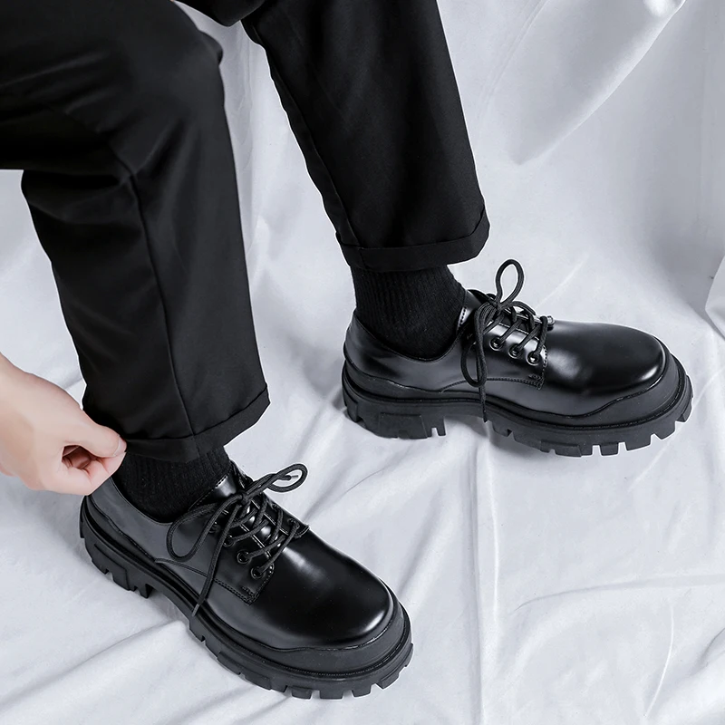 Men's Fashion Shoes lace up oxfords Men Suit Shoes Casual Formal Business leather Shoes Men Italian banquet wedding Shoes men image 4