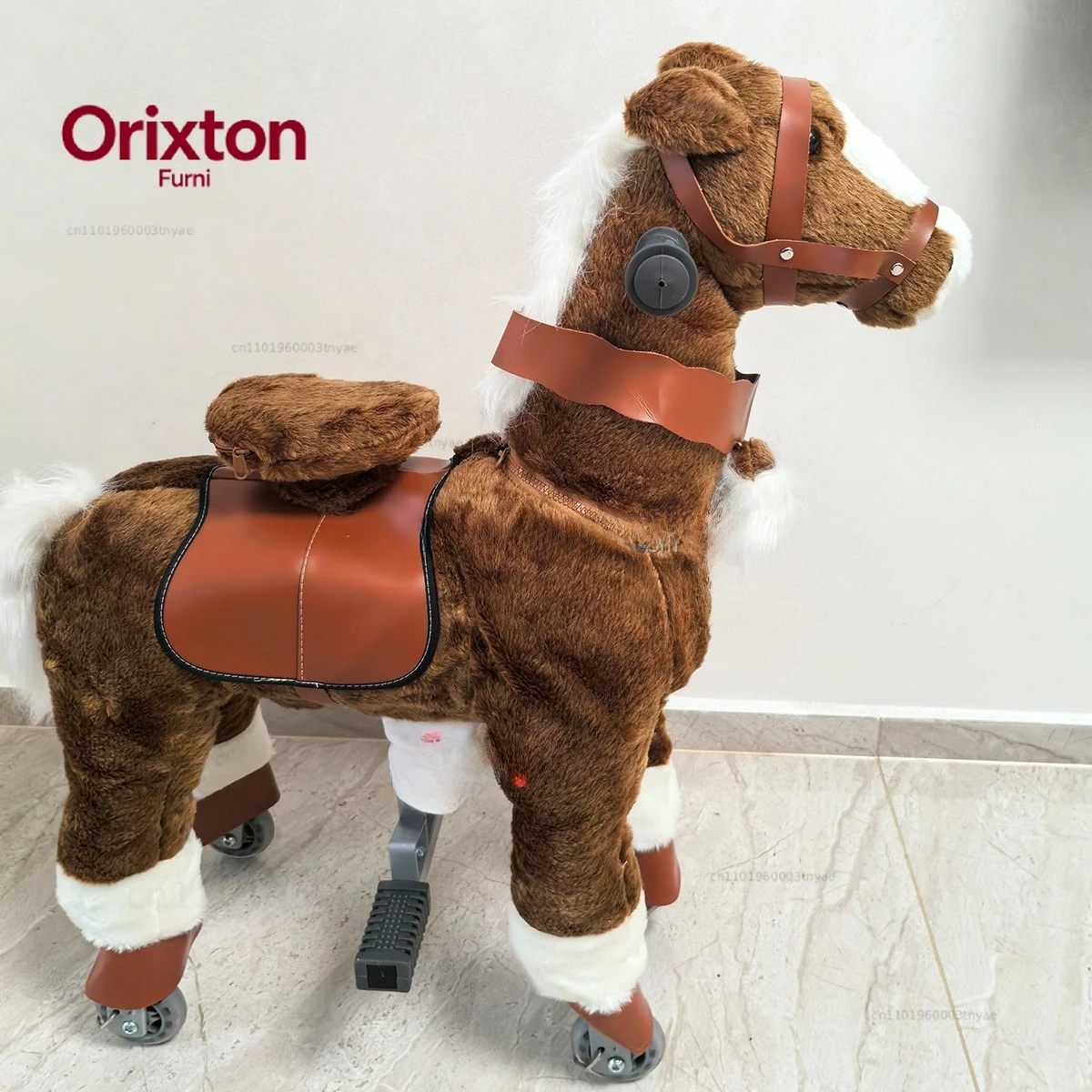 Unisex Medium Plush Plastic Mechanical Riding Animal Toy Horse Riding on Toy