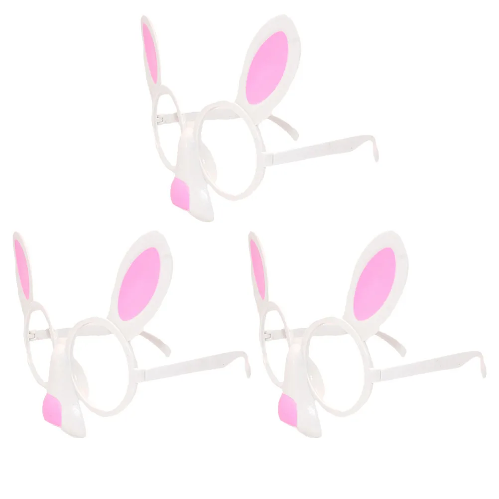 

3Pcs Easter Rabbit Glasses Funny Eyewear Photo Props Party Decorations Lightweight Festival Accessories