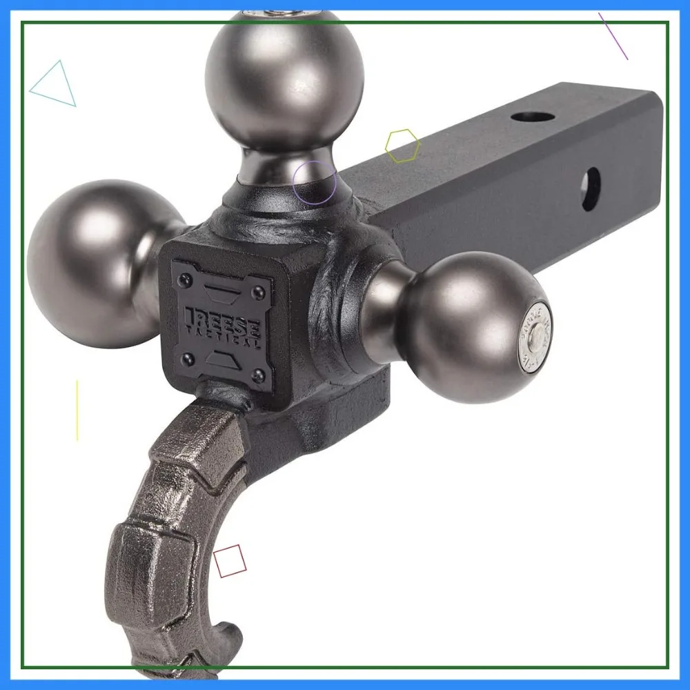 

Крепление сцепного устройства для прицепа Tri Ball с шариками диаметром 1–7/8 дюйма, 2 дюйма, 2–5/16 дюйма для приемника 2 дюйма, емкость 10 000 фунтов