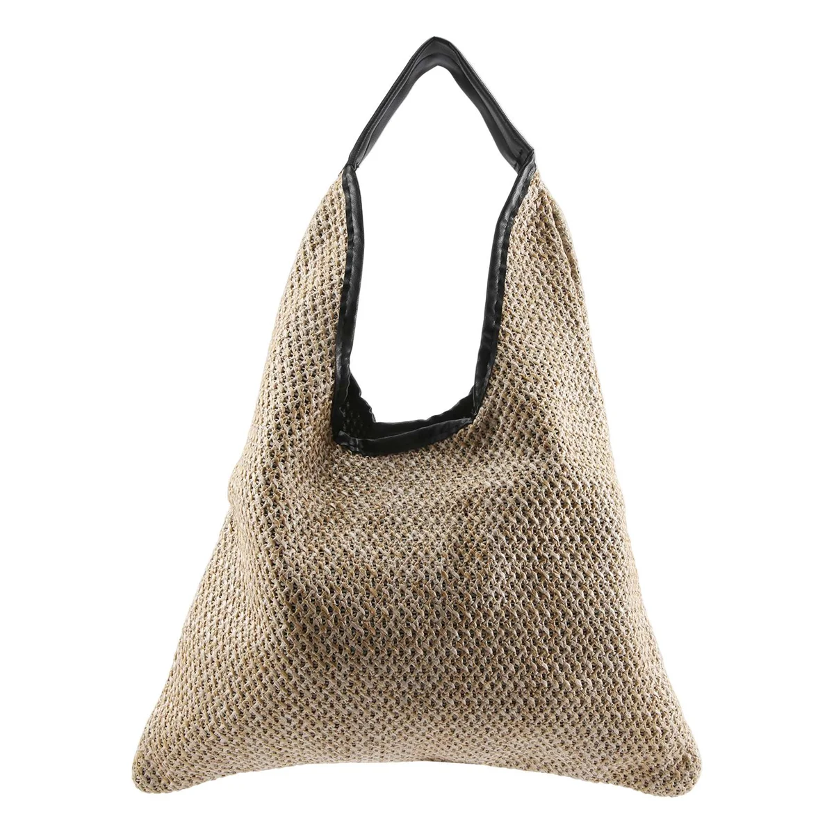ABQR, bolsos de hombro a la moda para mujer, bolso de paja tejido de mimbre, bolsos de diseñador, bolso de mano de gran capacidad, bolso de playa de verano para mujer, color caqui