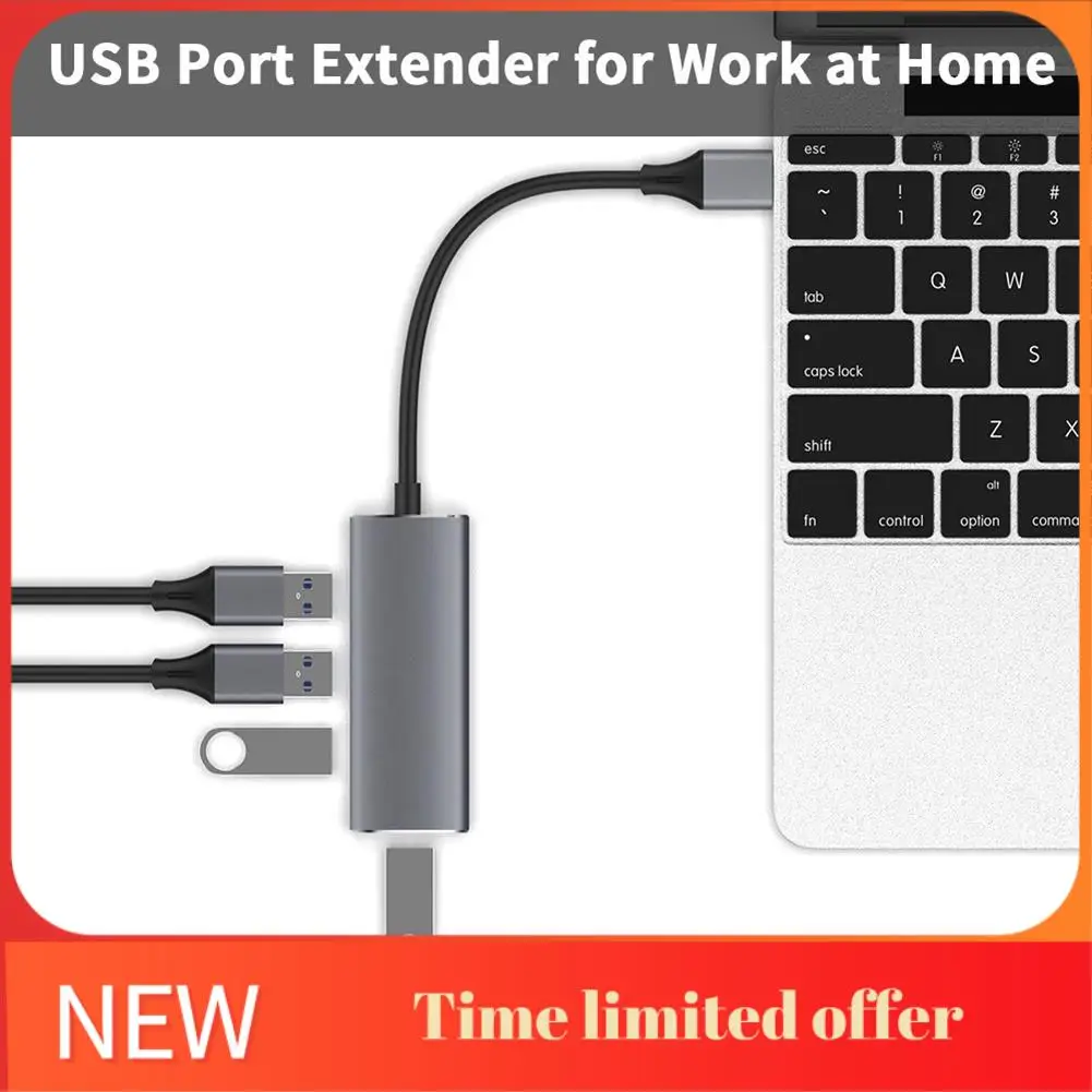 A42T-4-In-1 Portable USB 3.0+3X USB 2.0 Docking Station Hub Splitter Multiport Adapter