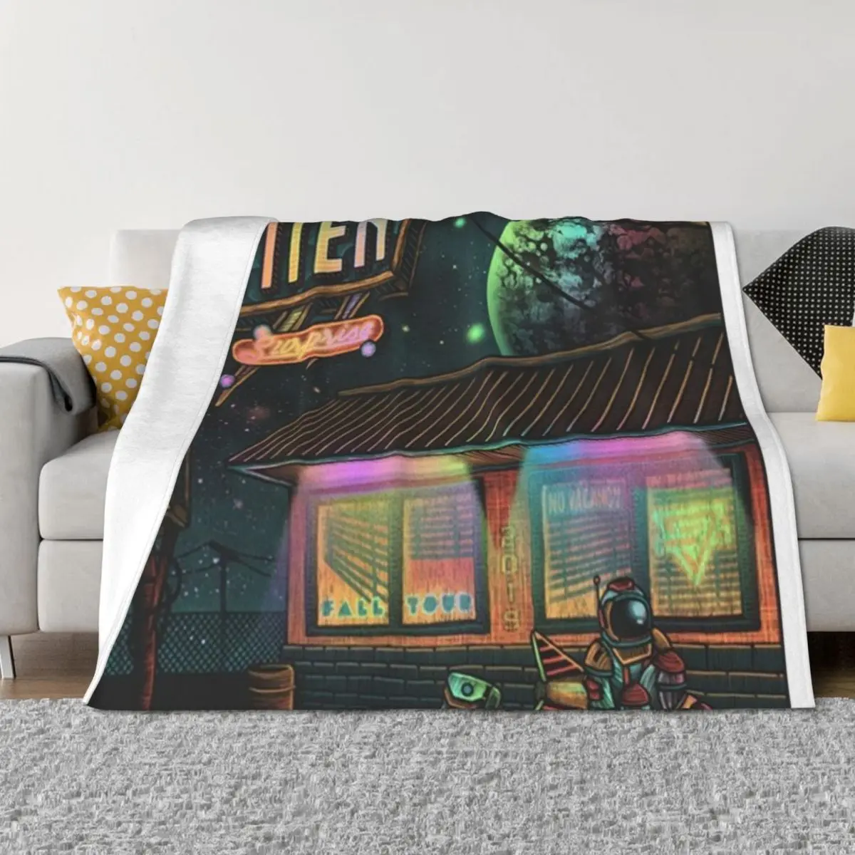 

Good Music Rainbow Kitten Surprise Band Throw Blanket Camping Flannels Weighted Comforter Blankets