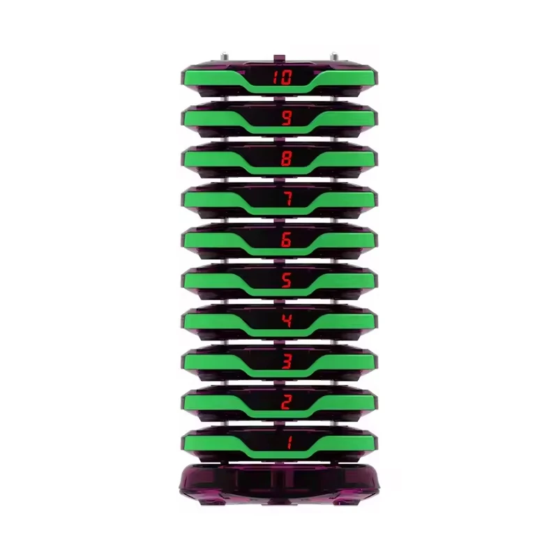 932 10 Pager Waterproof Wireless Table Call System for Restaurants Hospitals Vibrate Beeper Queue Coaster Guest Cafe