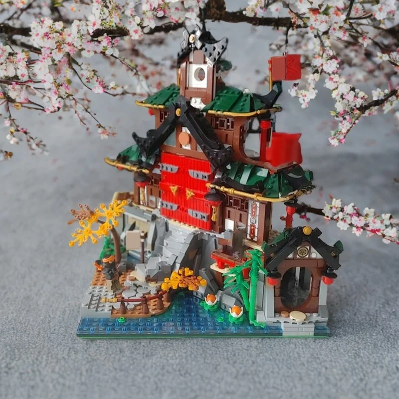 407 قطعة MOC Ninjia Dojo معبد مدينة التوسع نموذج اللبنات العمارة تجميع الإبداعية هدايا عيد الميلاد فكرة لعب الاطفال #4