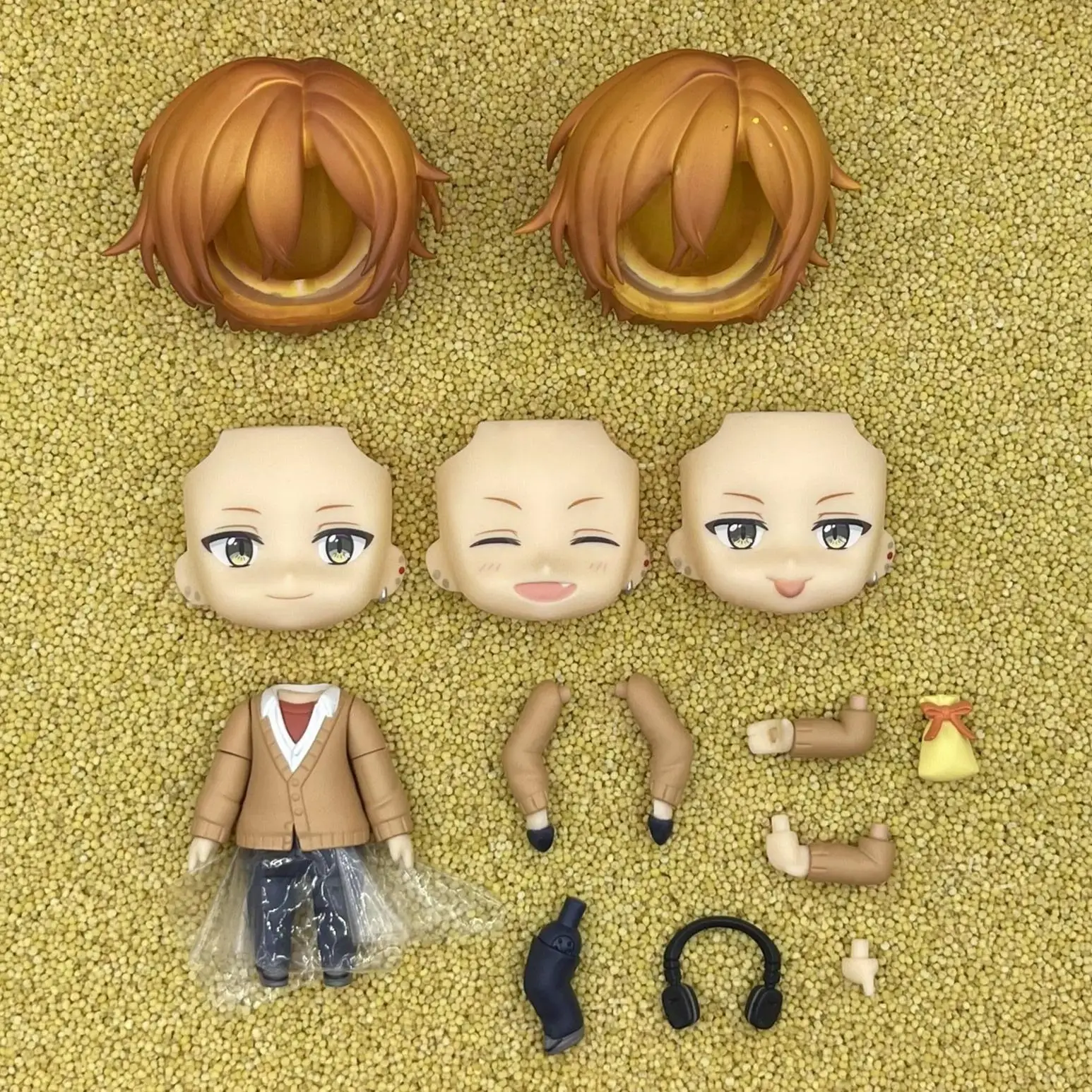 

zuozuomuxiuming GSC Clay Man Face doll face hair doll accessories