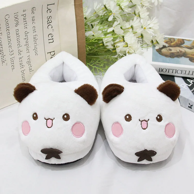 New Panda Bubu And Yier Plush Slippers Cartoon Panda Indoor Couple'S Warm Cotton Slippers Autumn And Winter Gift