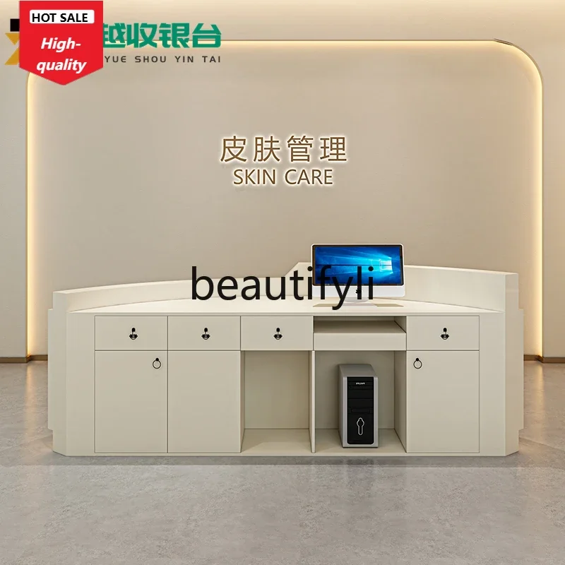 C45 Smart simple beauty salon checkout page Hair salon, company front desk, hospital reception desk arc