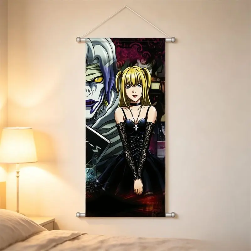 Death Note Hanging Scroll Anime Wall Tapestry Manga Character Wall Hanging Decor For Bedroom Gaming E-sports Room Home Art Gift