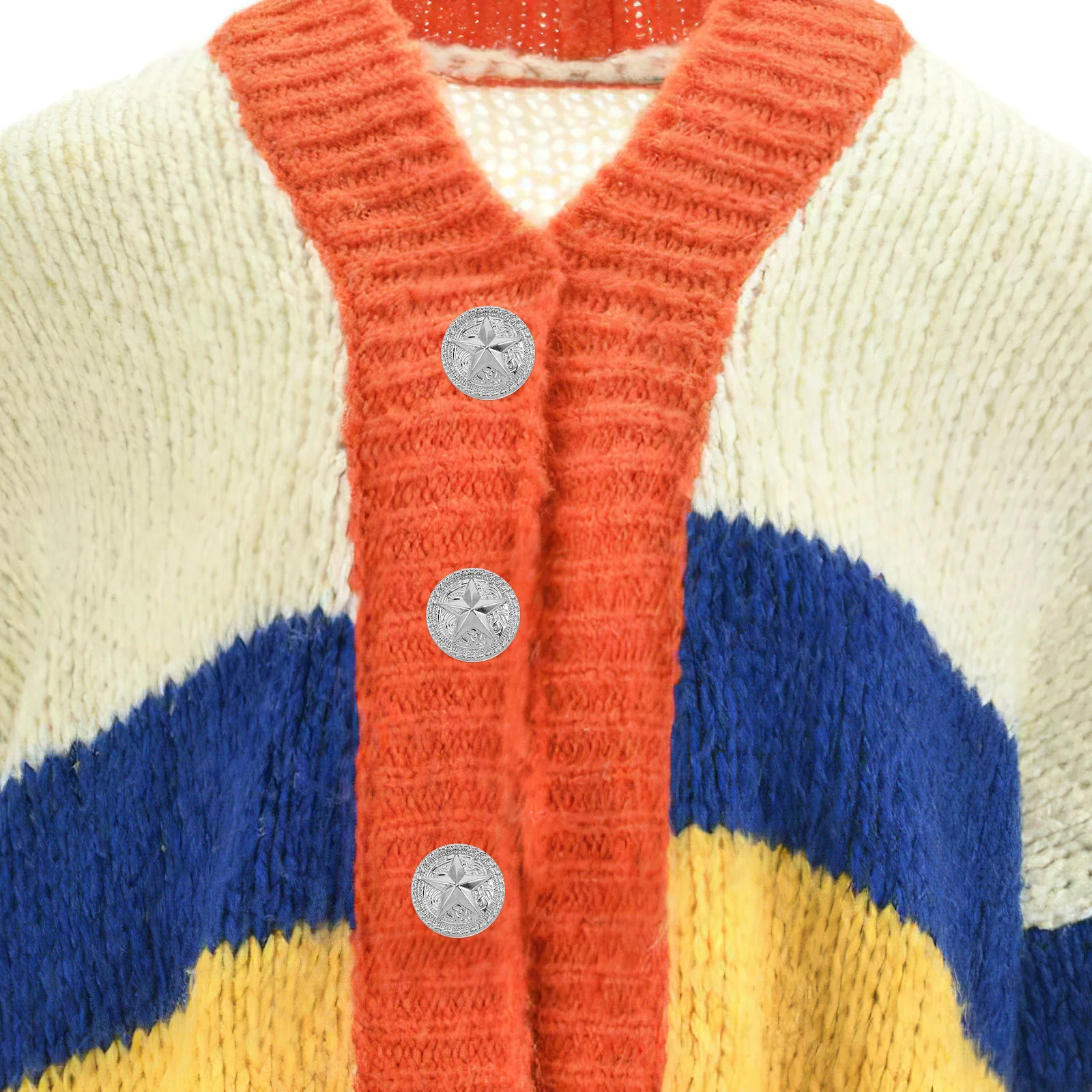 

100Pcs Five-Pointed Buttons Classic Design for Coats Jackets Blazers Suits DIY Sewing Accessories Metal Blazer Button