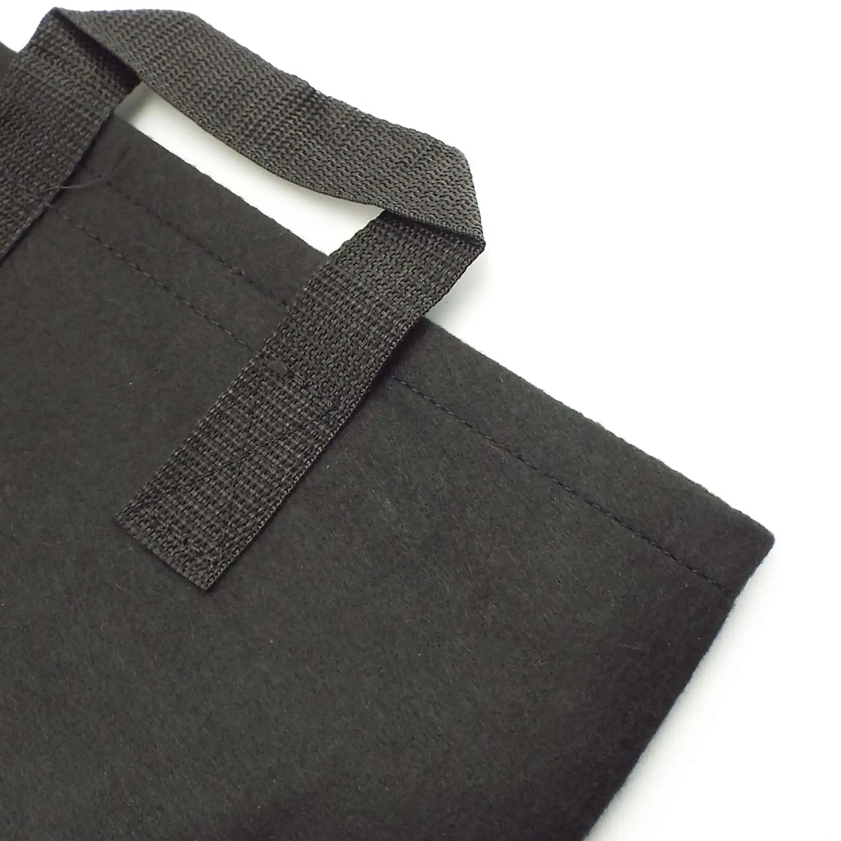 Black Color Fabric Grow Bag Felt Plant Bags Planter Growing Container with Handle Vegetable Potato Flower Pot 3 Gallon 25x22cm