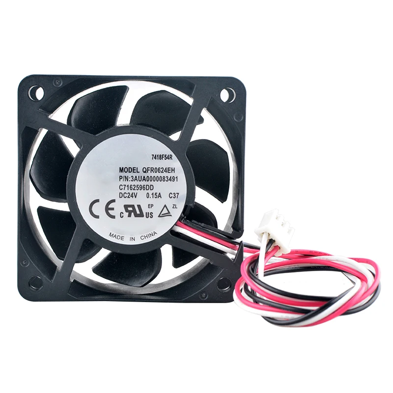 Ventilador de flujo Axial de 6cm y 60mm QFR0624EH 3AUA0000083491 C7162596DD DC24V 0.15A ventilador de refrigeración de 3 pines para convertidor de frecuencia 60x60x25mm