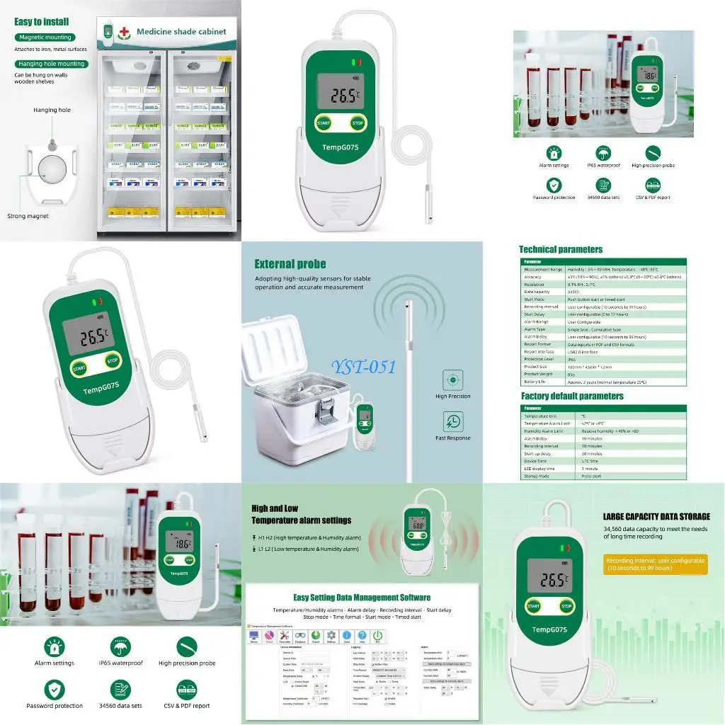 

E15A Mounting Dampness Temperature Register For Refrigeration Transport 34560 Data Specks