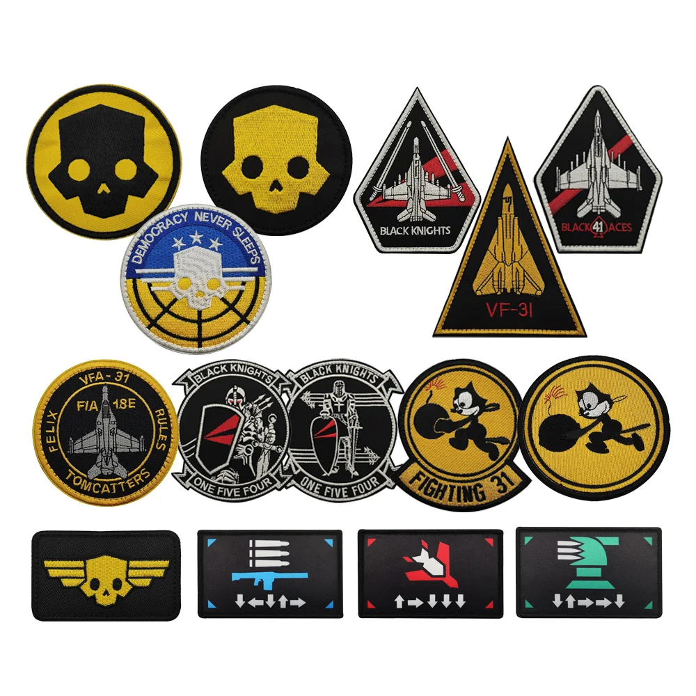 Outdoor Anime Games Around Embroidered Bag Accessories Cloth Patch Diver Badge Tactical Morale Flying Backpack Patches