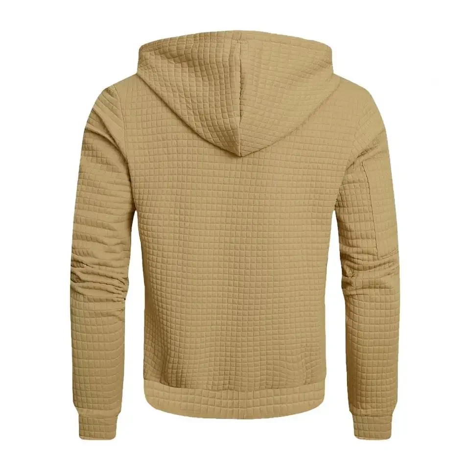 

Autumn Winter Man Thicken Warm Male Hooded Outerwear Simple Solid Color Long Sleeve Versatile Comfortable Men Coat