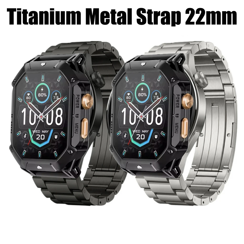 Titanium Metal Strap for HAYLOU IRON N1 Luxury Business Bracelet Wristband Ultimate Link Bracelet for HAYLOU IRON N1 Titan Band