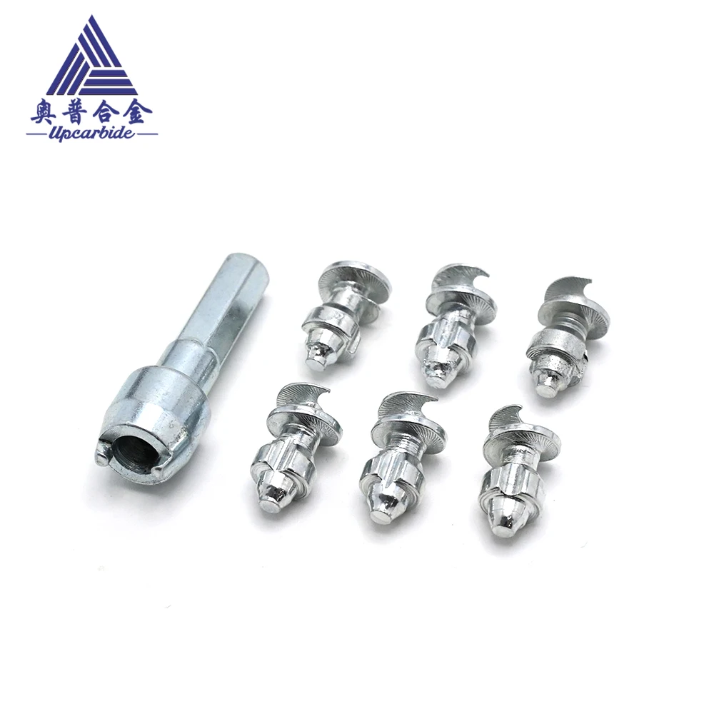 100 Pieces UP130 Tire Studs + Installation Tool - Fit for Car Motorcycle Snow & Winter Rally Spikes