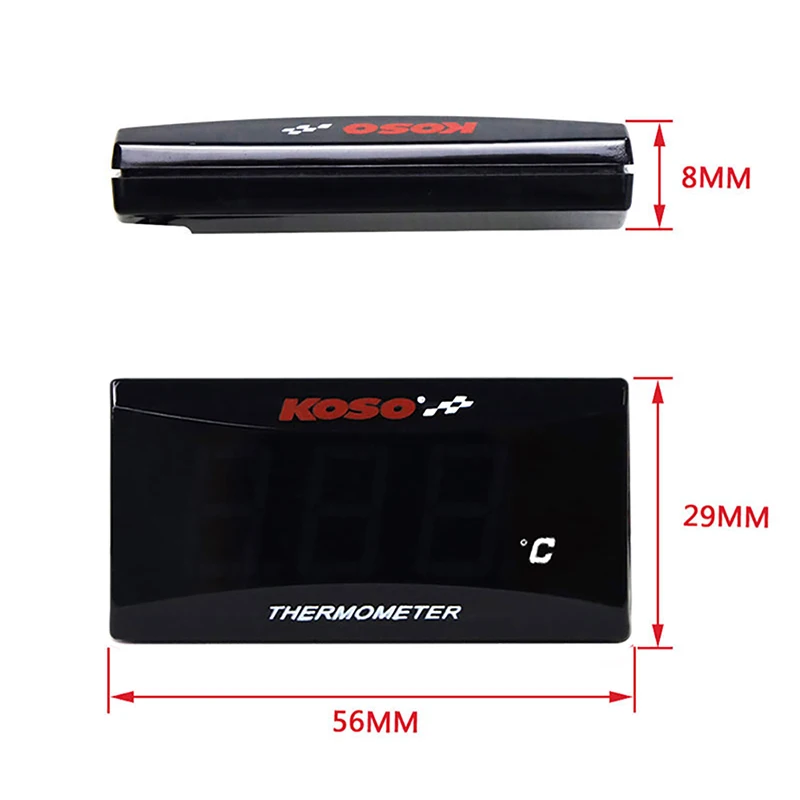 KOSO Motorcycle Water Temperature Mini Meter For CB500X XMAX250 300 NMAX CB 400 Sensor Water Temp Adapter Scooter And Racing