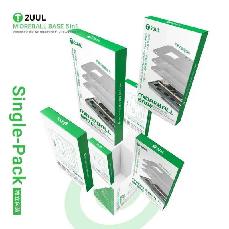 قاعدة 2UUL BH13 MIDREBALL 5in1 قاعدة منصة Rebيعادل المغناطيسية لهاتف iPhone 12-16 سلسلة إصلاح طلاء القصدير المغناطيسي في منتصف الطبقة
