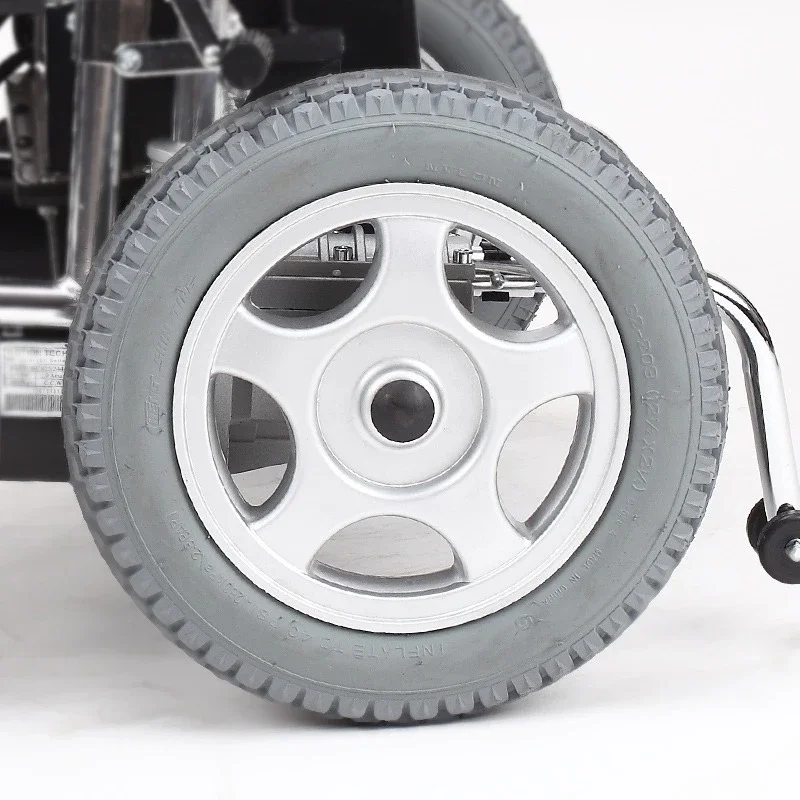 12 Inch Non-Slip Wear-Resistant Rubber Solid Air-Free Rear Wheel for Electric WheelchairGoods in stock