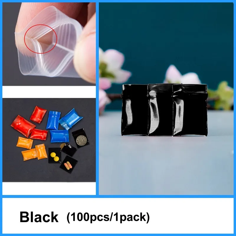 StoBag 100pcs Colorful Mini Small Ziplock Plastic Bags Jewelry Gift Packaging Storage Zip Lock Reclosable Poly Clear Pouches