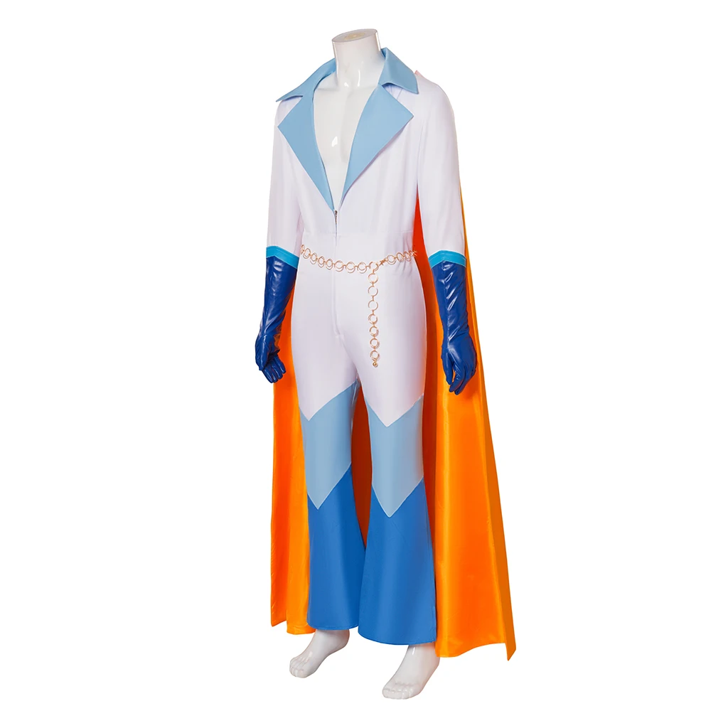 Captain Yesterday Cosplay Costume Philip J. Fry Jumpsuit Cloak Outfits Halloween Carnival Superhero Cos Suit