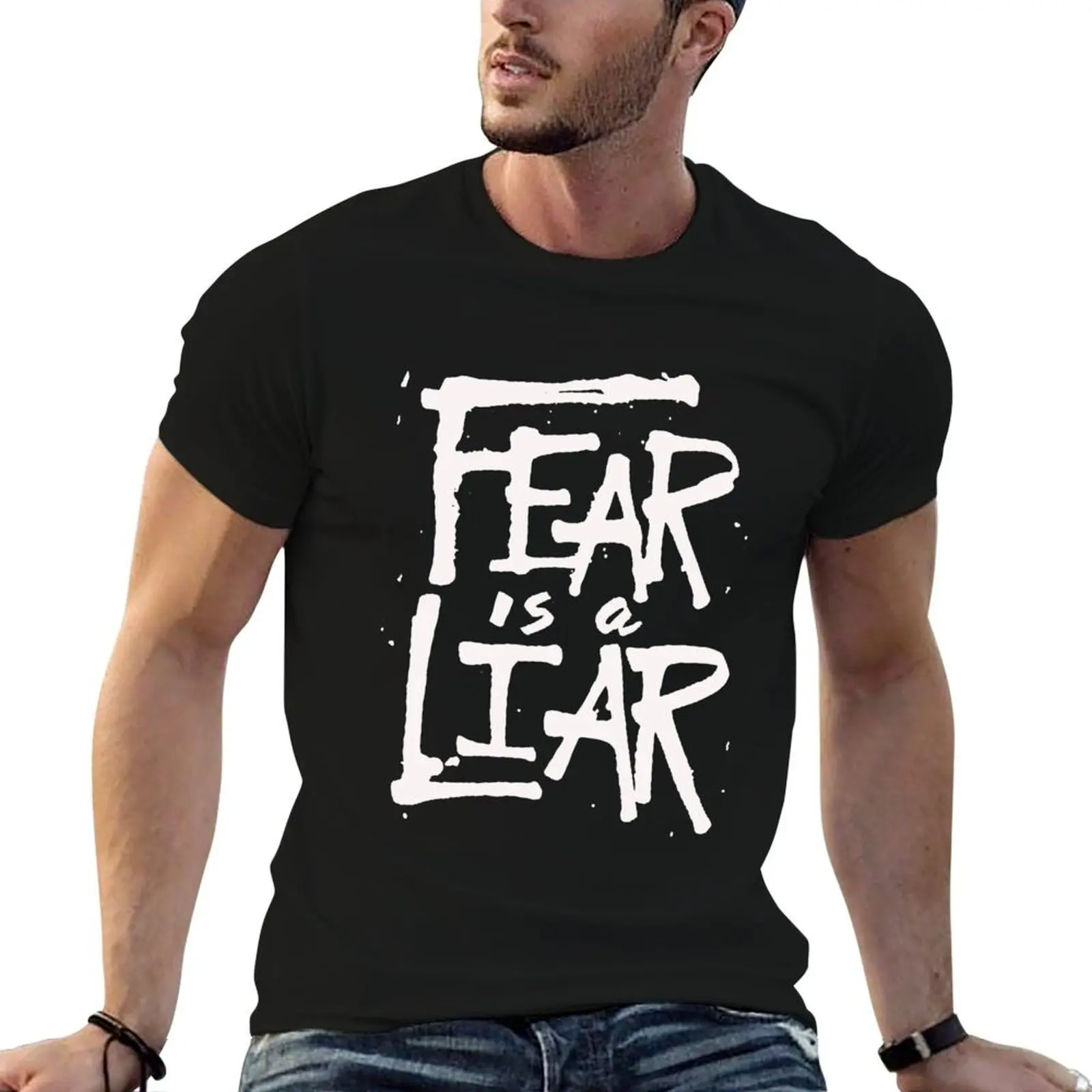 Fear is a Liar - Inspirational Christian T-Shirt for a boy oversize t-shirts man mens funny t shirts