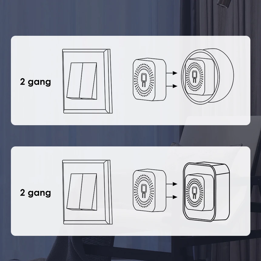 2 Gang Tuya WiFi Smart Switch Module 16A DIY Automation Breaker 2 Way Control Funciona com Alexa Google Home Alice Smart Life APP