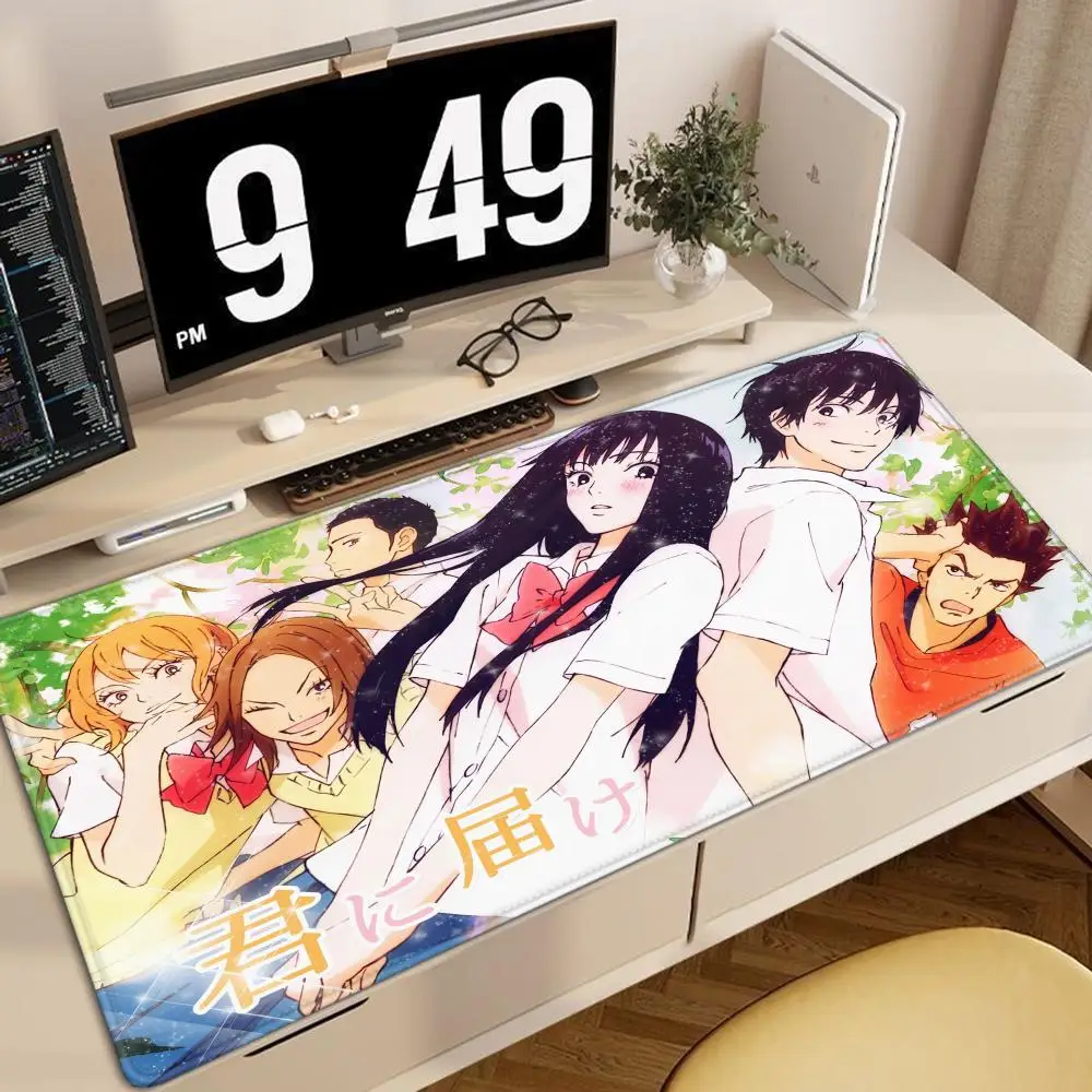 

Аниме K-Kimi ni TodokeES Kawaii настольный коврик для мыши, милый HD настольный коврик, расширенные коврики для игровой клавиатуры, большой коврик для геймерской мыши 100x50 см XXL
