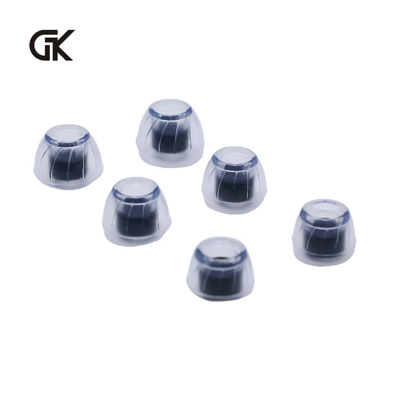 GK TS100 Liquid State Silikon-Ohrstöpsel, universelle In-Ear-Kopfhörer, hypoallergen, hochtransparente Ohrstöpsel, Kopfhörer-Zubehör