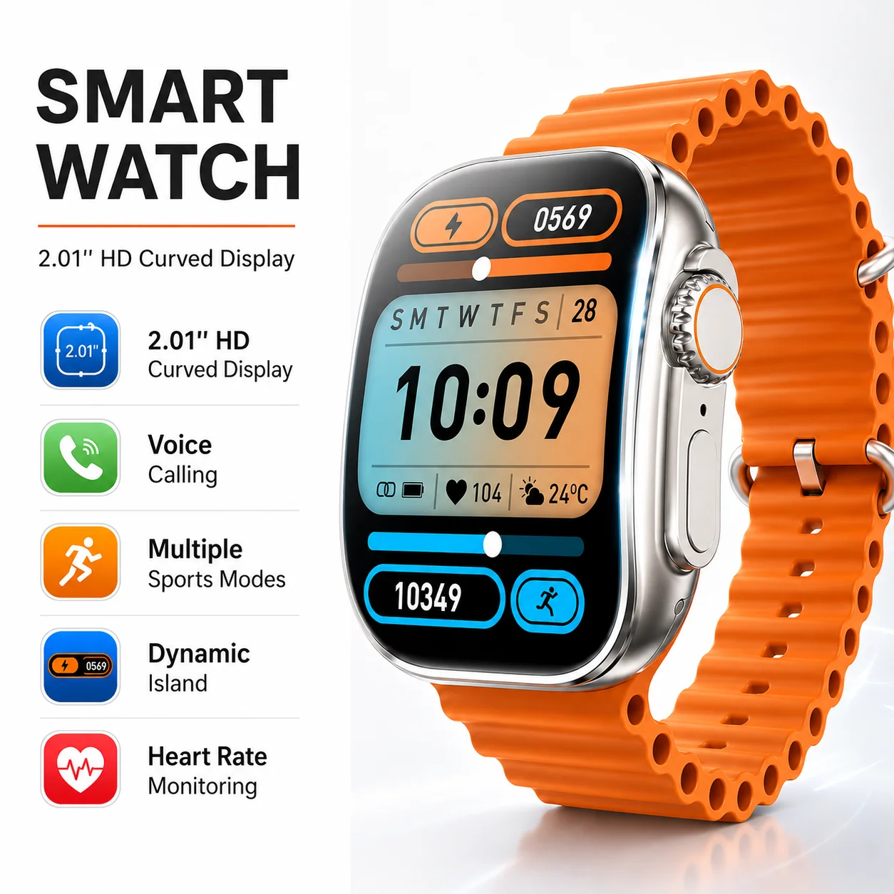 LAXASFIT LAXASFIT 2026 New Curved Smart Watch 2.01 Inch Bridge Touchscreen Bluetooth Call Wireless Charging Heart Rate Voice Assistant - Aliexpress Deal