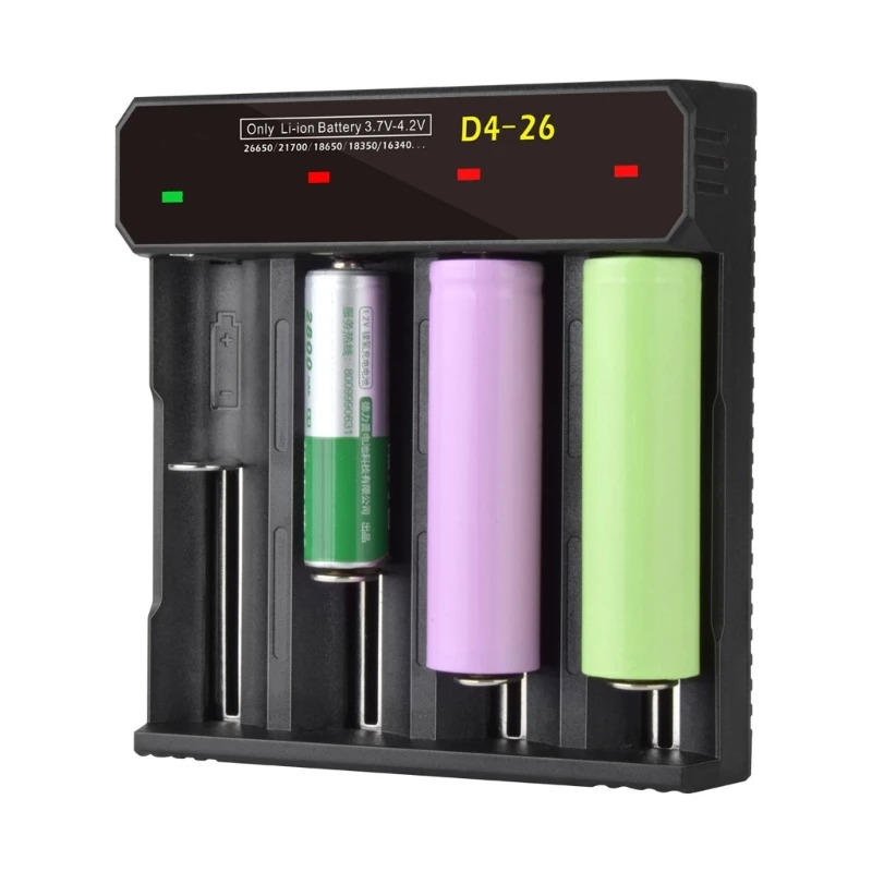 18650 배터리 충전기 USB 입력 18650 26650 21700 18350 26700 26500 25500 14650 14500 배터리 강력한 호환성