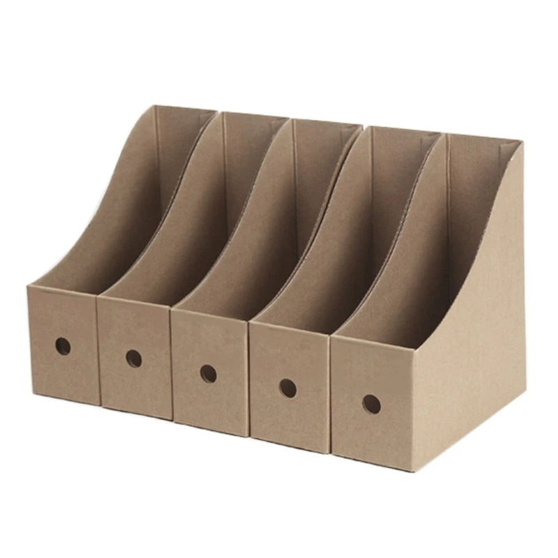 Kraft Paper File Folder Divider Desktop Magazine Holder Storage Box Y3NC