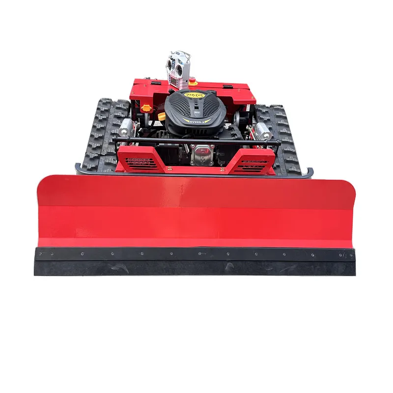 Crawler Remote Control Lawn Mower With Snow Shovel Multifunctional Mini Grass Blade High Efficient Remote Control Lawn Mower