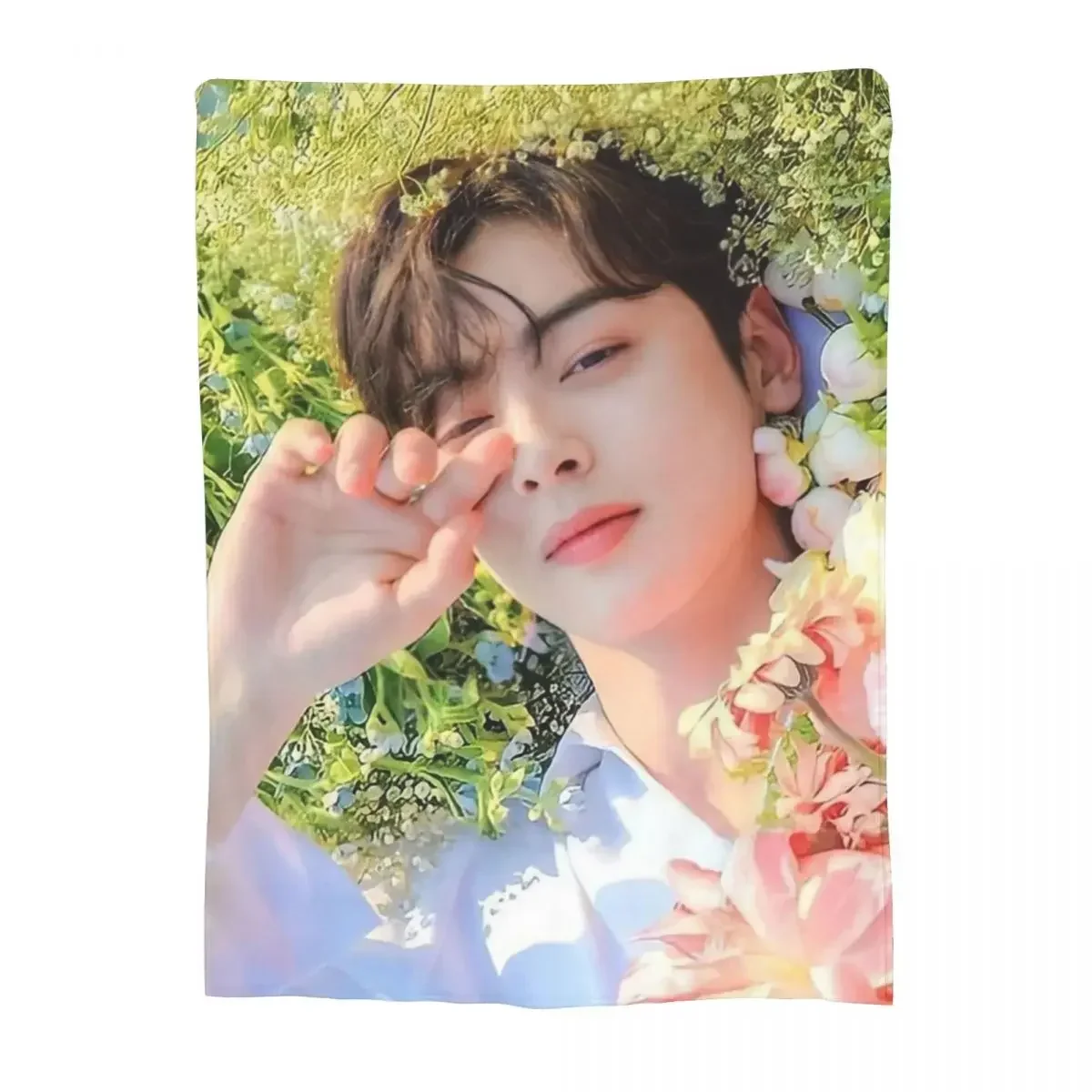 1pc New Arrival Idol Cha Eun Woo Blankets Printing Soft Blanket Throw On Home/Sofa/Bedding Portable Adult Travel Cover Blanket