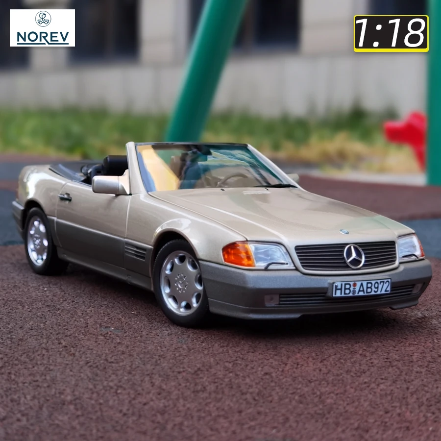 NOREV 1:18 1989 FOR Benz 500SL convertible R129 alloy car model vintage car static display holiday gift collection