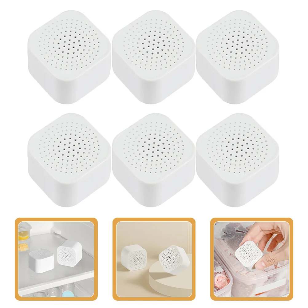 

6Pcs Fridge Odor Deodorizer Activated Charcoal Refrigerator Deodorization Box Long-Lasting Absorber for Refrigerator Closet