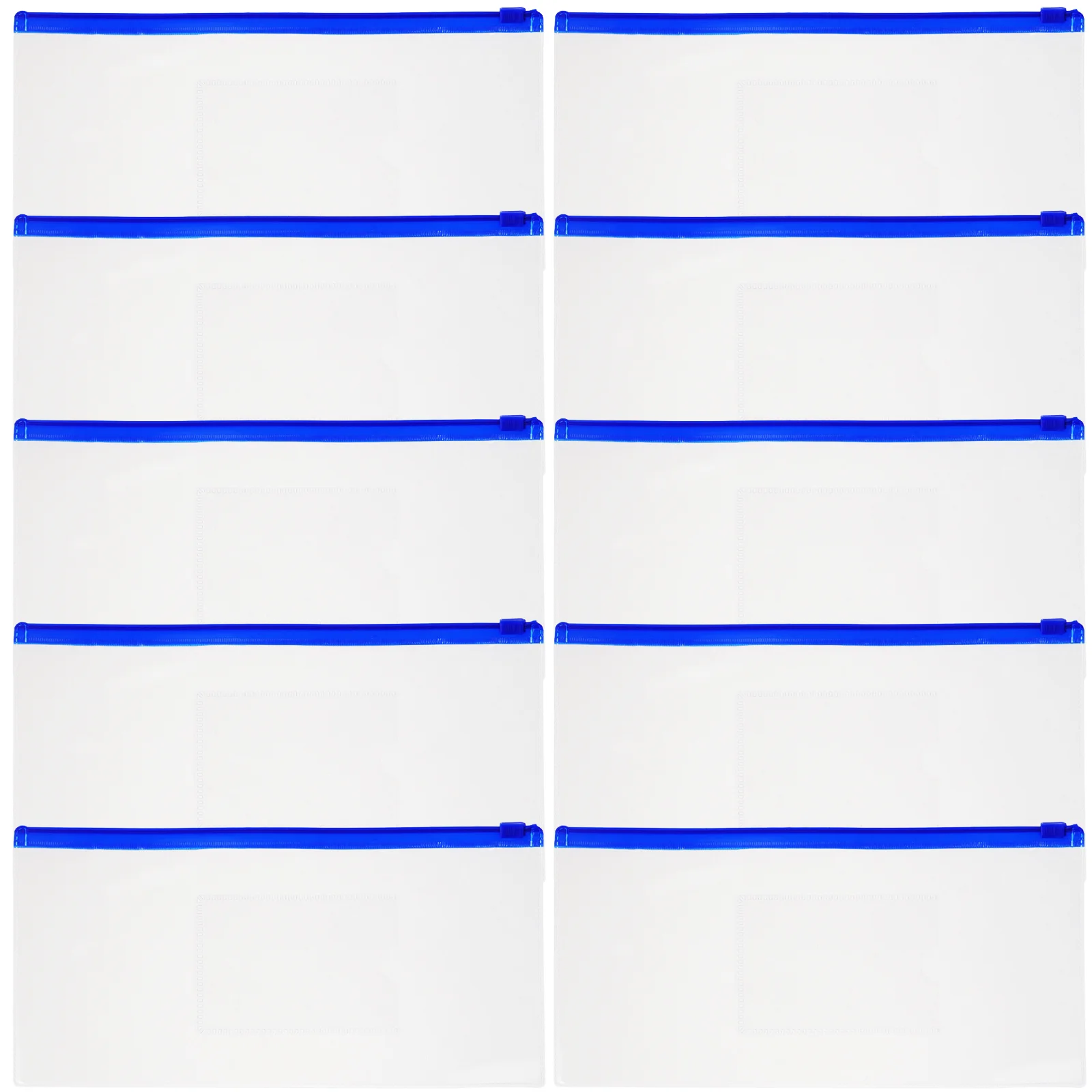 10 Pcs Pen Transparent Pencil Bag Case Zipper Lock Pouches Small Bags with Plastic Envelopes