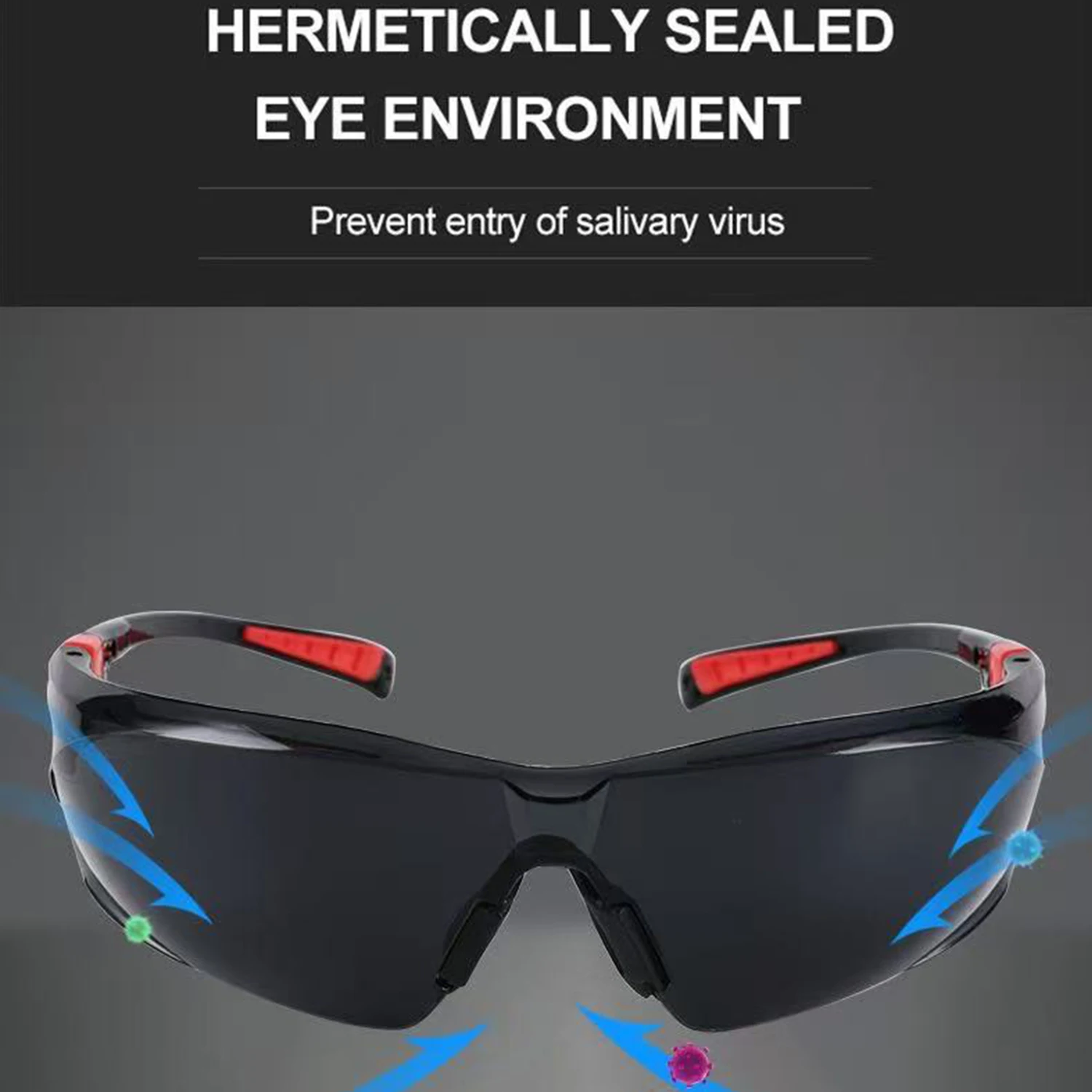 48-73-2000 透明保護メガネ、耐衝撃性二重コーティングレンズ、耐摩耗性ハードコーティングゴーグル