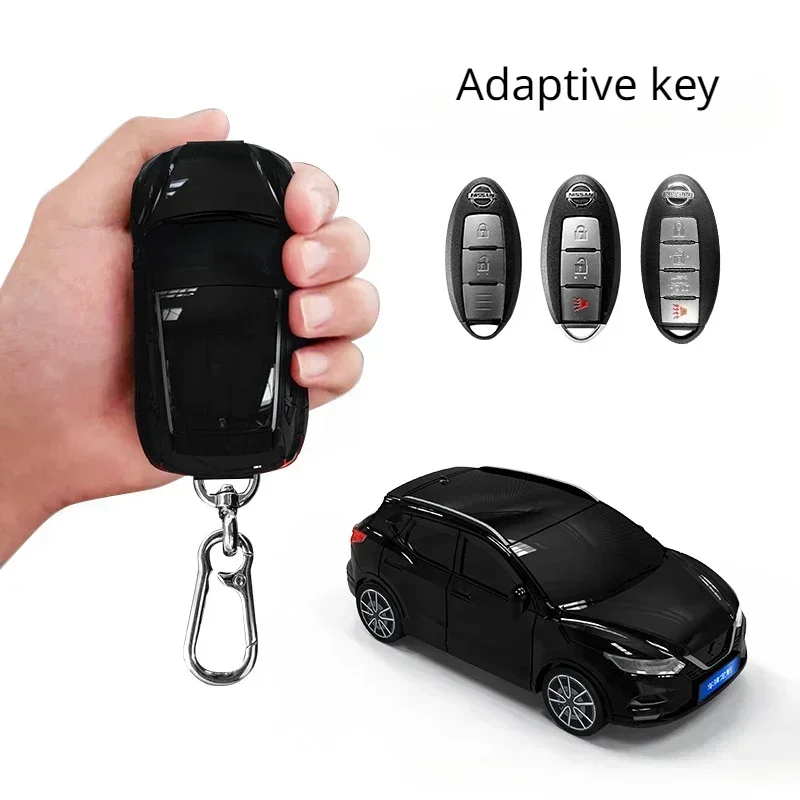 For Nissan Qashqai Key Case Car Model Case Remote Control Protector Rogue Sport Keychain Accessory Surprise Gift Car Decoration