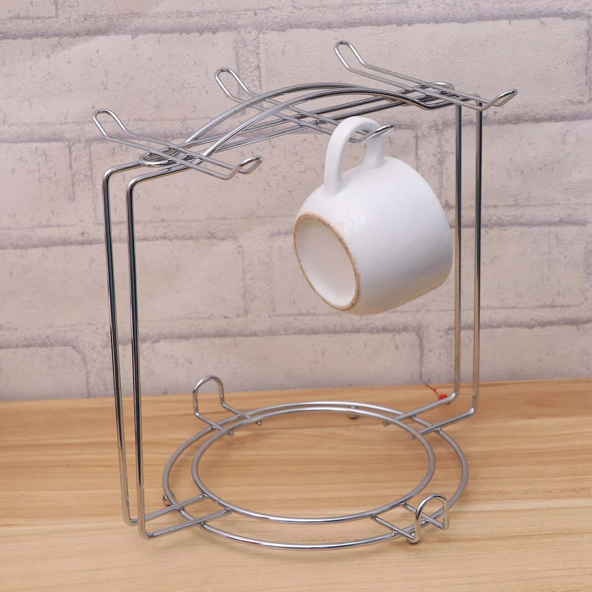 Mug Display Rack Coffee Holder Drying Cup Plate Organizer Counter Shelf Office Brackets for Shelves