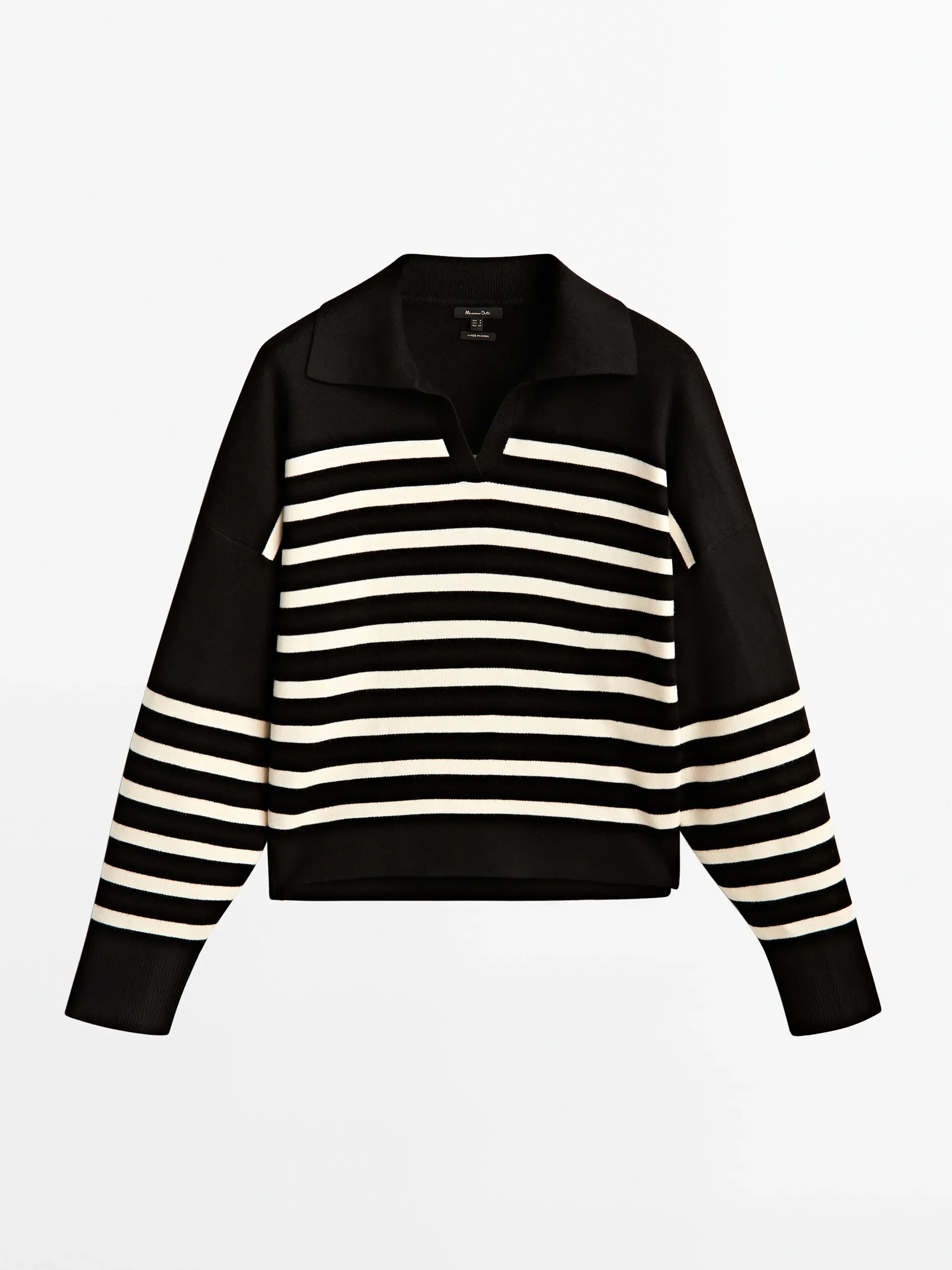 

Ethereal costume 2025 massidutti autumn new style of Women's casual classic striped all-in-one V-neck loose temperament knitwear