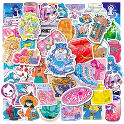 10/30/50/100pcs Cute Kpop INS Style Kawaii Drink Girls Stickers Aesthetic Decal Laptop Scrapbook Phone Graffiti Sticker Kid Toy