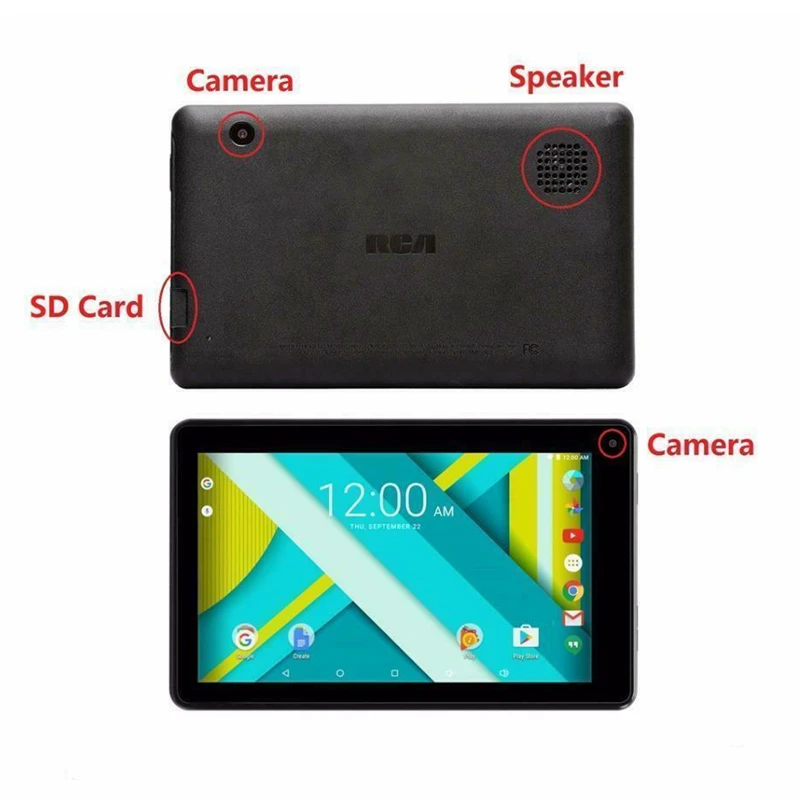 Tabletas RCT6973 de 7 pulgadas, tablet con Android 6,0, 1GB de RAM, 16GB de ROM, cuatro núcleos, aprendizaje para niños, cámara Dual, Wifi, Bluetooth, 1024x600, IPS